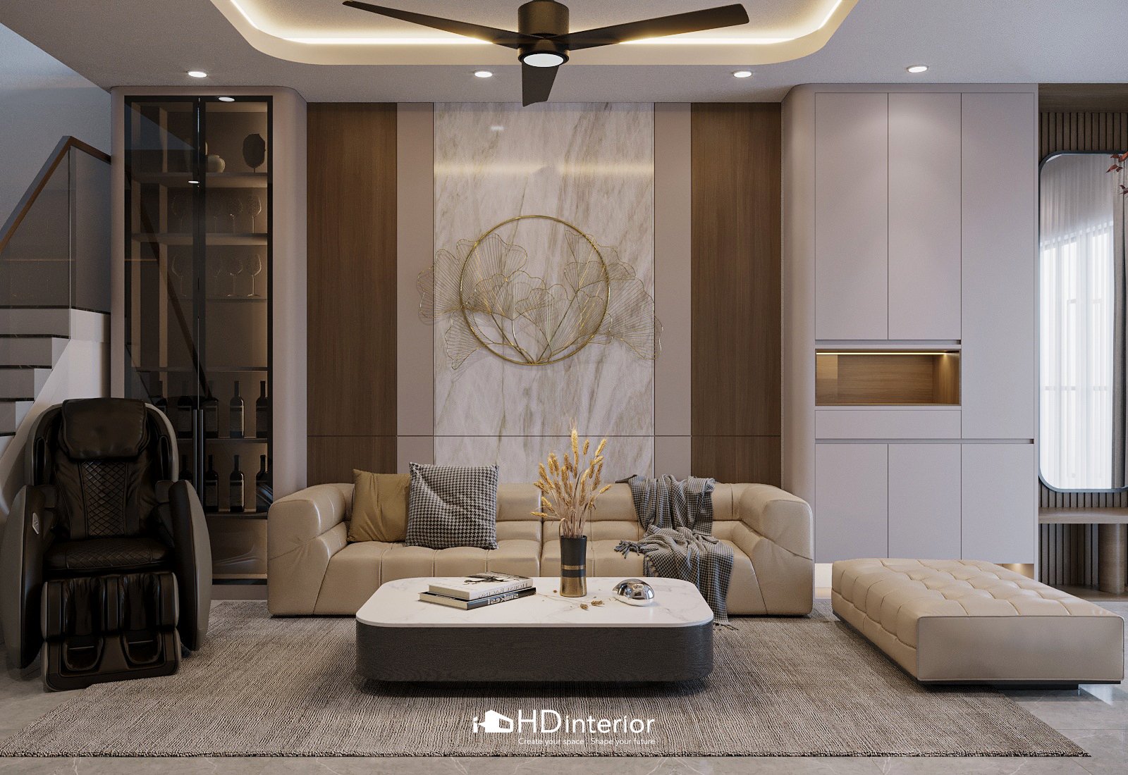 Thiết kế cải tạo phòng khách ở Đại Từ